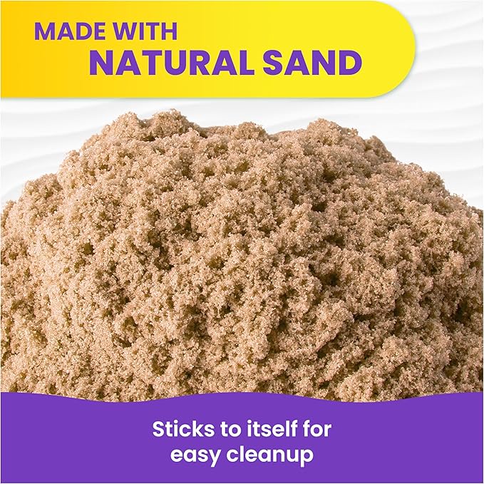 Kinetic Sand, 11lb (5kg) Natural Brown Bulk Play Sand for Arts and Crafts, Sandbox, Moldable Sensory Toys for Kids Ages 3 and up