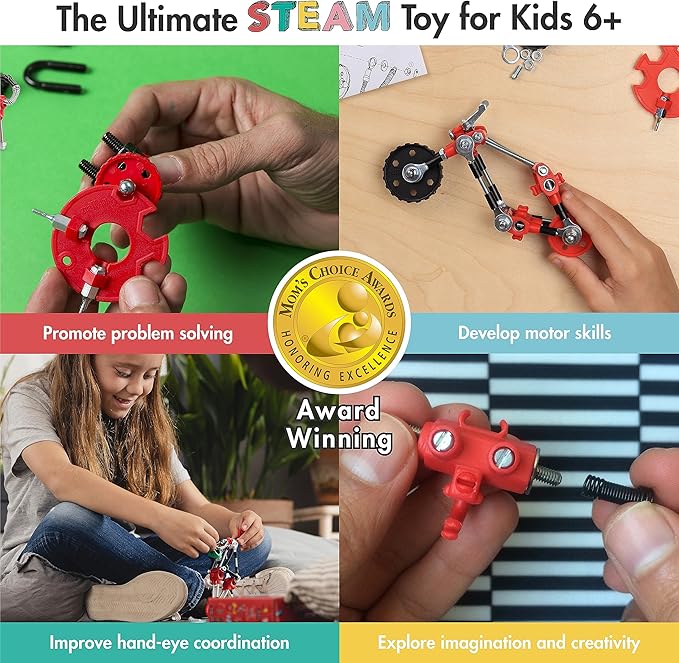 Stem Building Toys, ChopperBit Educational Build Your Own Robot Toy for Kids 8+ Year Old Boys and Girls, Stem Toys Engineering Kit, Motorcycle Vehicle Construction Toys Steam Gift