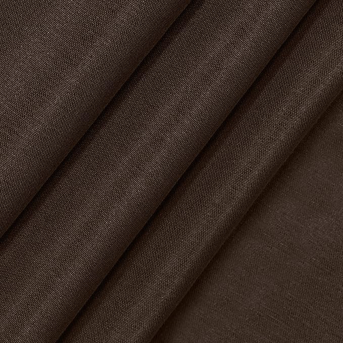 Eclipse Fresno Modern Blackout Thermal Rod Pocket Window Curtain for Bedroom (1 Panel), 52 in x 63 in, Espresso
