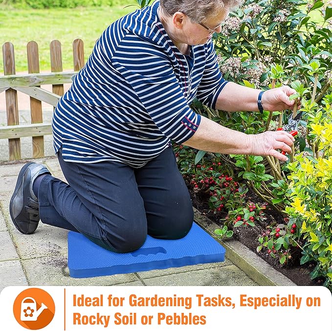 Gardzen 3-Pack Garden Kneeling Pad - For Gardening, Baby Bath, Yoga, Pilates, Exercise, Blue