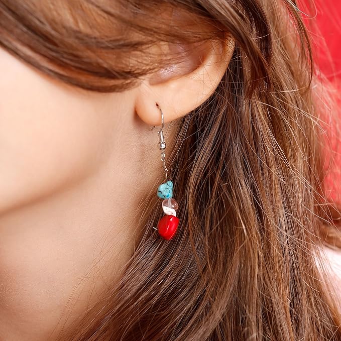 Incraftables 1000pcs Chip Crystal Beads (24 Colors Gemstones). Best Rock Beads for Jewelry Making, Rings & DIY Crafts. Bulk Natural Stone Chip Beads w/Spacer Bead, Earrings & Bracelet Wire (6-9 mm)