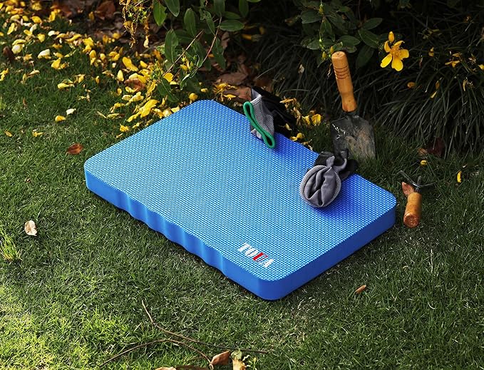 TOUA Garden Kneeling Pad, Kneeling Mat for Gardening, Bath Kneeler for Baby Bath, Large Support Knee 17.8x11x1.5 Thick High Density Foam Protective Knee, Knee Pads for Gardening, Planting 2 Pack