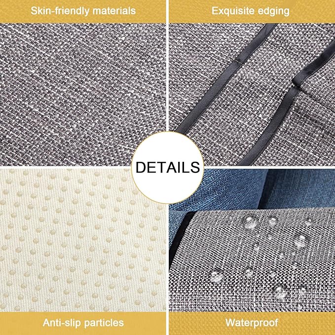 Armchair Caddy Remote Control Holder Sofa Organizer Non-Slip Couch Arm Chair Caddy with 6 Pockets for Tablets,Smart Phone,Books,Pens,Magazines,Ipad (19x35In, Darkgrey)