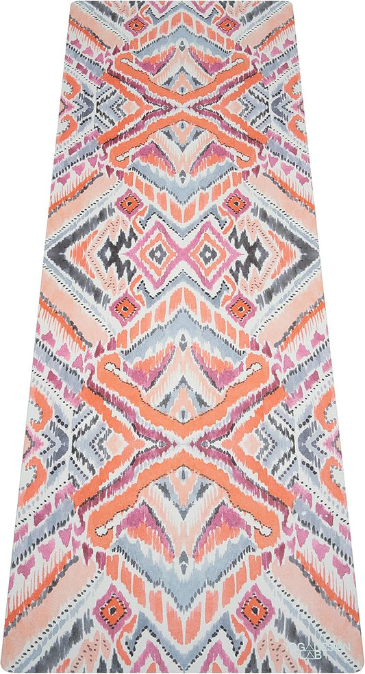 YOGA DESIGN LAB | The Combo Yoga Mat | 2-in-1 Mat+Towel | Eco Luxury | Ideal for Hot Yoga, Power, Bikram, Ashtanga, Sweat | Studio Quality | Includes Carrying Strap!