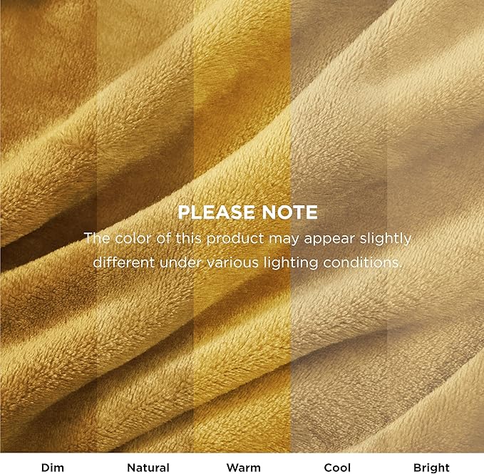 Bedsure GentleSoft Fleece Blanket Twin Size Yellow - 300GSM Lightweight Plush Fuzzy Cozy Soft Warm Blanket for Bed, Sofa, Couch, Travel, Camping, 60x80 inches