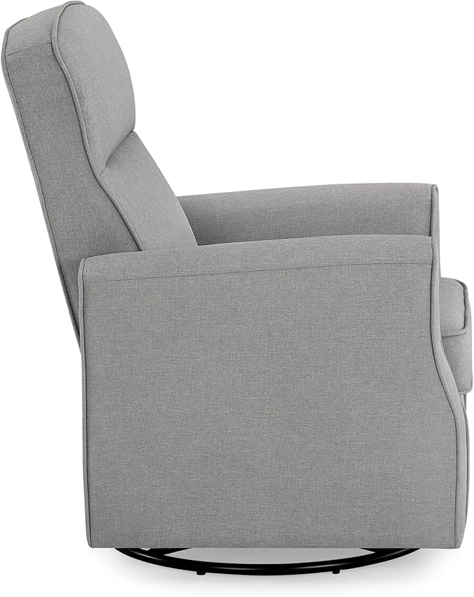 Delta Children Blair Slim Nursery Glider Swivel Rocker Chair, French Gray