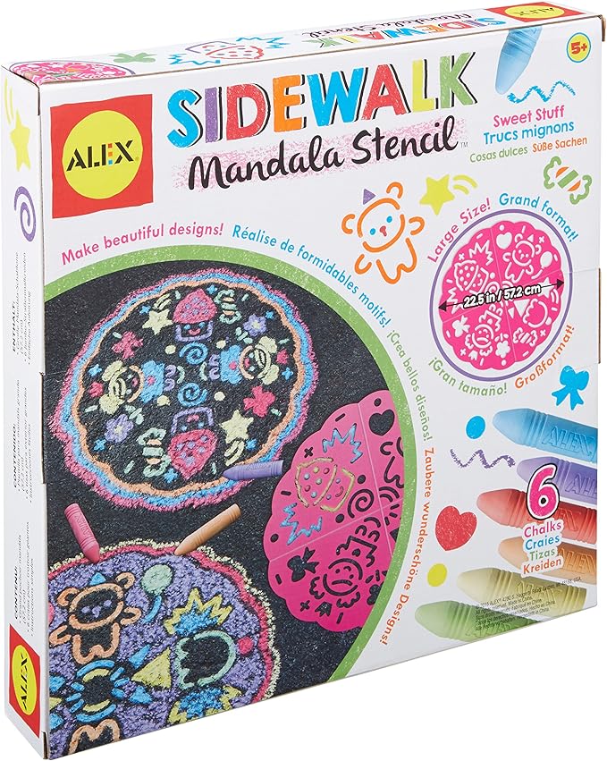 Alex Art Sidewalk Mandala Sweet Stuff, Multicolor