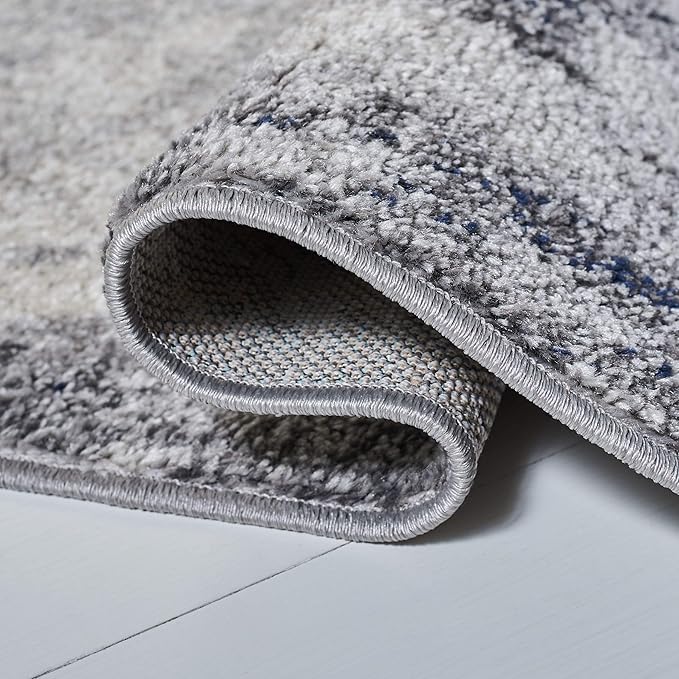 SAFAVIEH Adirondack Collection Accent Rug - 2'6" x 4', Navy & Grey, Modern Abstract Design, Non-Shedding & Easy Care, Ideal for High Traffic Areas in Entryway, Living Room, Bedroom (ADR134N)