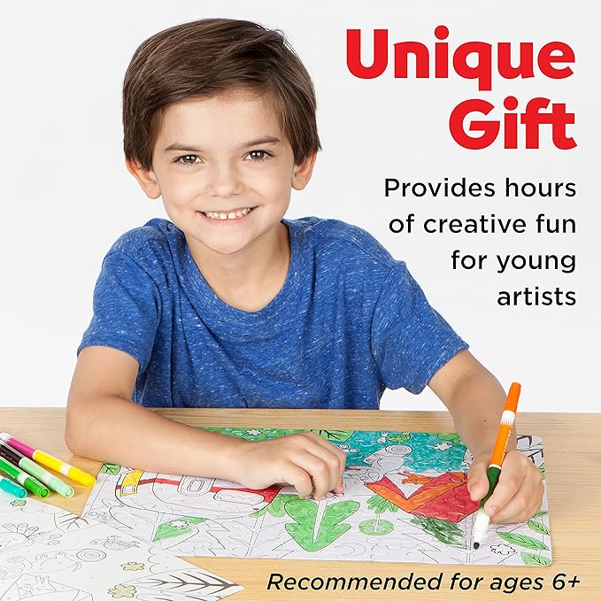 Faber-Castell Color by Number Puzzle, Camping - 100 Pieces, DIY Coloring Puzzle Set for Kids Ages 6+, Small