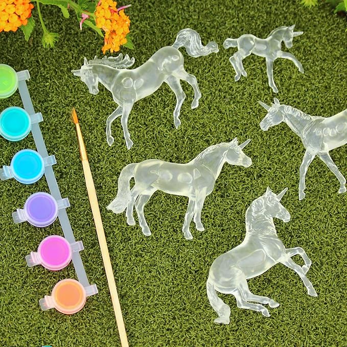 Breyer Horses Stablemates Suncatcher Unicorn Craft Set | 1:32 Scale | Model #4238, One Size, 5 Piece Set, Oil Pastel