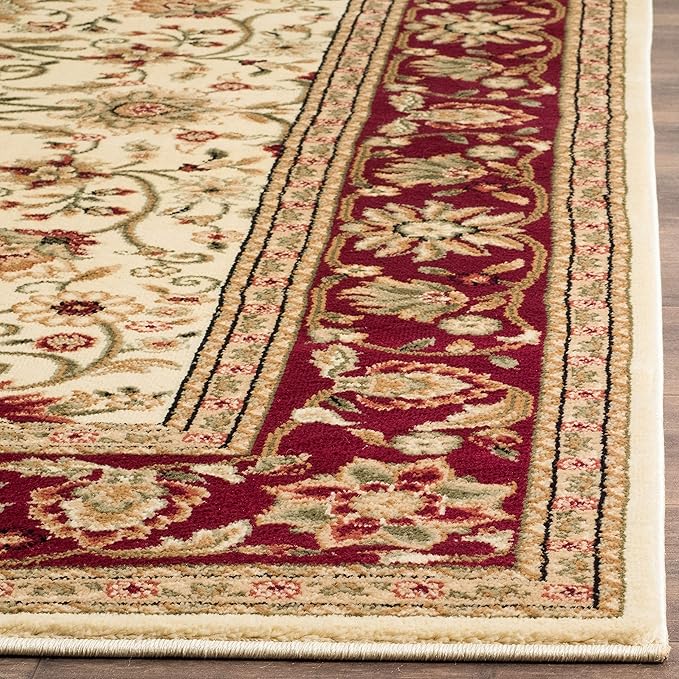 SAFAVIEH Lyndhurst Collection Runner Rug - 2'3" x 8', Ivory & Red, Traditional Oriental Design, Non-Shedding & Easy Care, Ideal for High Traffic Areas in Living Room, Bedroom (LNH212K)
