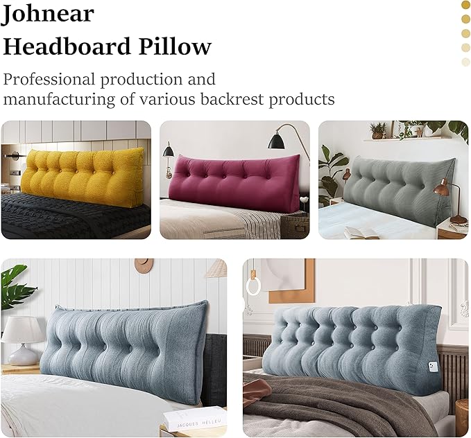 Wedge Headboard Large Bolster Pillow Reading Pillows for Sitting in Bed Adult， Velvet Triangular Cushion Backrest Lumbar Back Support Upholstered Daybed Sit Up Book Pillows（Black, Queen）