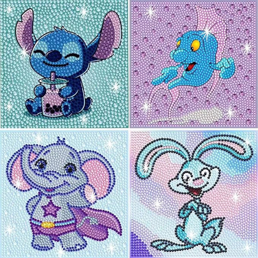 Junrife 5D Diamond Craft Kits Stickers for Kids,Gem Kids' Paint by Number Kits Mosaic Sticker - Best Gifts for Girls Over Ages 6 Easy for Kids Adult Beginners