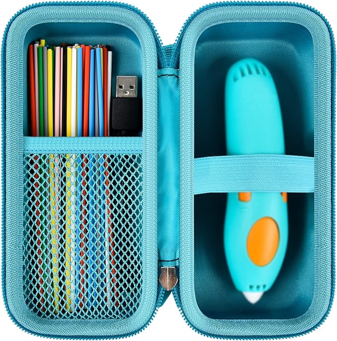 GWCASE Case Compatible with 3Doodler Start+ Essentials for 3D Pen Set for Kids, for 3D Pens Storage Organizer Carrying Holder Fit for 3D Printing Pen, Plastic Refill Blister (Box Only)-Dark green