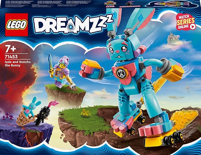 LEGO 71453 DREAMZzz Izzie and Bunchu The Rabbit, Building Figure with Rollers, 2 Construction for Imaginative Game Based on TV Series, Animal Toys for Children, Boys, Girls from 7 Years Old
