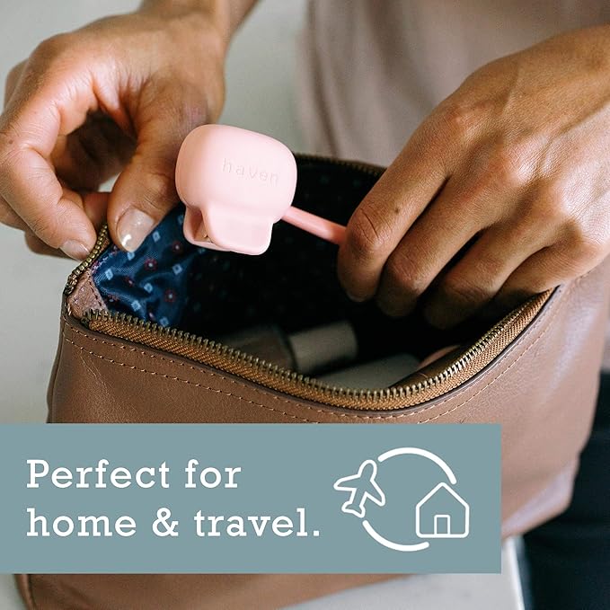 Haven Toothbrush Cover - Fits Electronic and Manual Toothbrushes - Toothbrush Case Holder for Travel - Set of 4 Tooth Brush Protectors (White, Coral, Teal, Charcoal Gray)