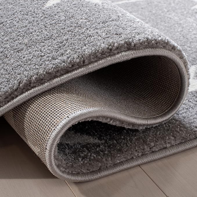 SAFAVIEH Carousel Kids Collection Runner Rug - 2' x 8', Grey & Ivory, Koala Design, Non-Shedding & Easy Care, Ideal for High Traffic Areas for Boys & Girls in Playroom, Nursery, Bedroom (CRK195F)