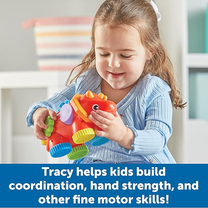 Learning Resources Tracy The Fidget Triceratops - Sensory Toys for Toddlers, Fidget Toys for Kids, Travel Toys for Toddlers