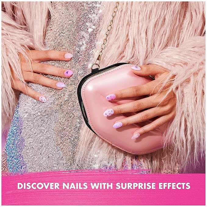 Cool Maker, GO GLAM Nail Surprise Shimmer Exclusive Manicure Set with 2 Press on Nails Styles and More, Nail Kit Kids Toys for Ages 8 and up