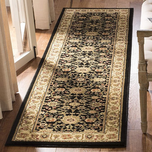 SAFAVIEH Lyndhurst Collection Runner Rug - 2'3" x 6', Black & Ivory, Traditional Oriental Design, Non-Shedding & Easy Care, Ideal for High Traffic Areas in Living Room, Bedroom (LNH212A)