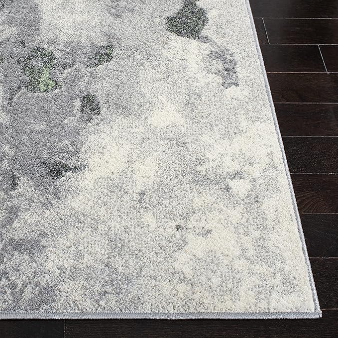 SAFAVIEH Adirondack Collection Runner Rug - 2'6" x 6', Green & Grey, Modern Abstract Design, Non-Shedding & Easy Care, Ideal for High Traffic Areas in Living Room, Bedroom (ADR134F)