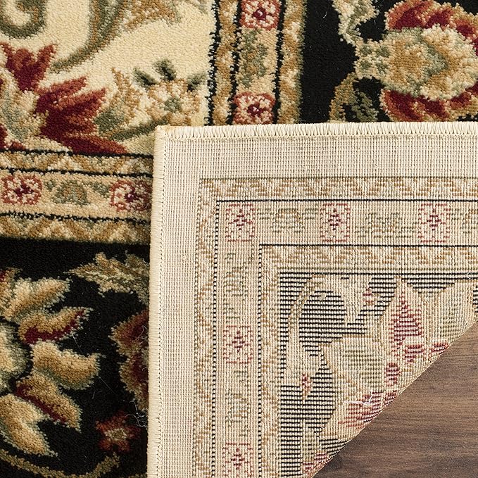 SAFAVIEH Lyndhurst Collection Runner Rug - 2'3" x 16', Ivory & Black, Traditional Oriental Design, Non-Shedding & Easy Care, Ideal for High Traffic Areas in Living Room, Bedroom (LNH212B)