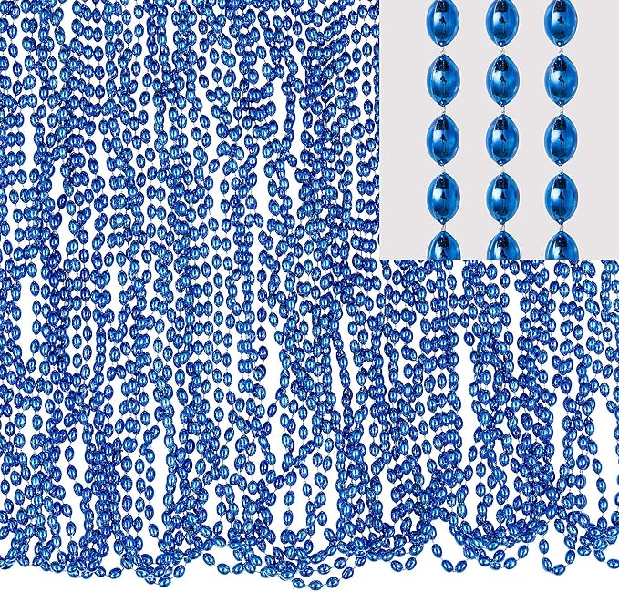 Amscan Oval Bead Party Necklaces, 30", 50 Pcs, Blue