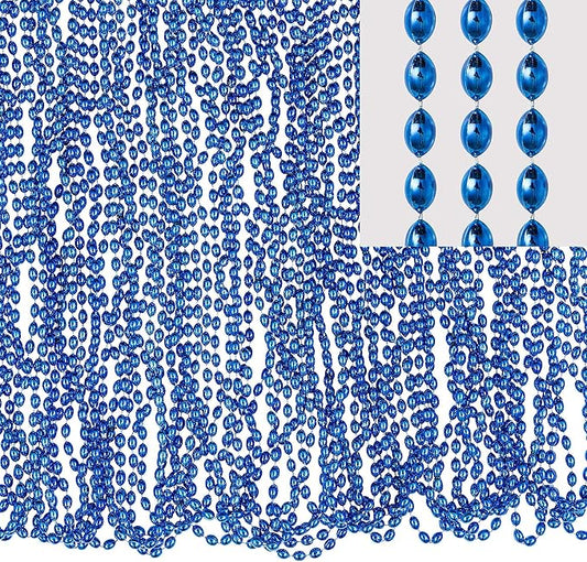 Amscan Oval Bead Party Necklaces, 30", 50 Pcs, Blue