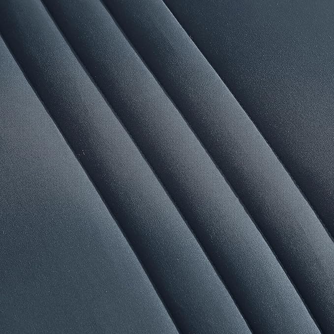 Monbix Full Size Comforter Set - 7 Pieces Blue Grey Bed in a Bag Full Size Bedding Sets with Comforters, All Seasons Comforter with Sheets, Pillowcases & Shams