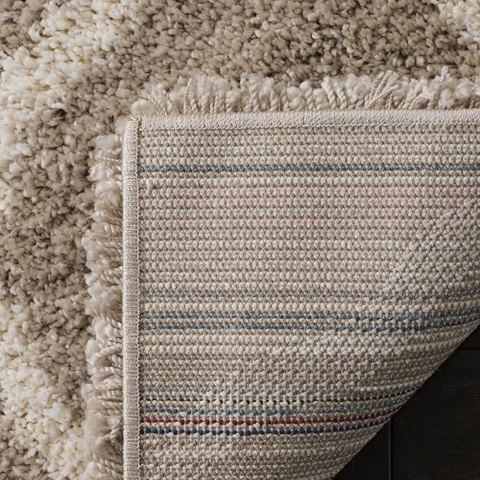 SAFAVIEH Hudson Shag Collection Runner Rug - 2'3" x 8', Beige & Ivory, Moroccan Trellis Design, Non-Shedding & Easy Care, 2-inch Thick Ideal for High Traffic Areas in Living Room, Bedroom (SGH283S)