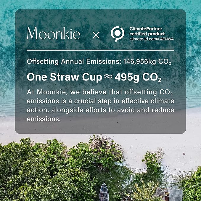 Moonkie Baby Straw cup | Silicone Toddler Sippy Cup Training Cup with Straw Lid | BPA-Free Drop-Proof Baby Cup | Baby Led Weaning | 6 Months+, 5 oz, 2pack