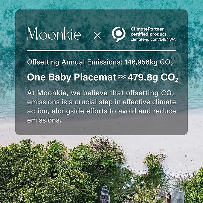 Moonkie Silicone Placemats for Baby & Kid, Stain-Proof Non-Slip Toddler Food Mats Eating Table Mat with 2 Packs