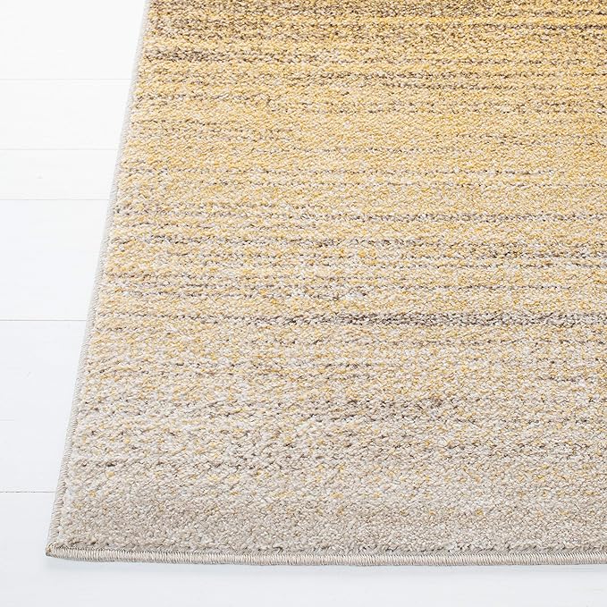 SAFAVIEH Adirondack Collection Area Rug - 6' x 9', Gold & Ivory, Modern Ombre Design, Non-Shedding & Easy Care, Ideal for High Traffic Areas in Living Room, Bedroom (ADR142D)