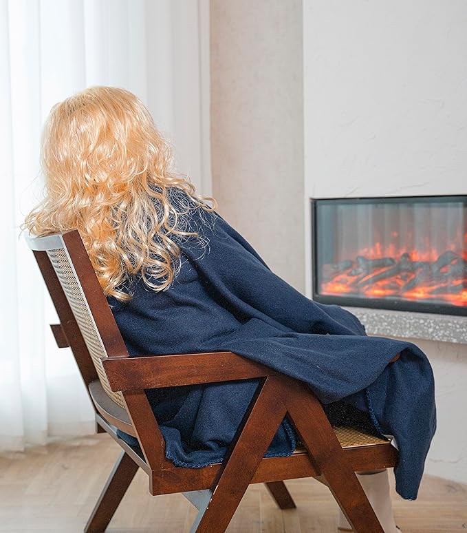 Special SG Glory Fleece Throw Blankets Bulk Fleece Blankets Solid Wholesale Lightweight Warm Soft for Pet Bed Sofa Couch Office Wedding Gifts Travel Seasons (Navy, Pack of 6-50x60 Inches)