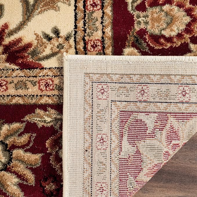 SAFAVIEH Lyndhurst Collection Runner Rug - 2'3" x 8', Ivory & Red, Traditional Oriental Design, Non-Shedding & Easy Care, Ideal for High Traffic Areas in Living Room, Bedroom (LNH212K)