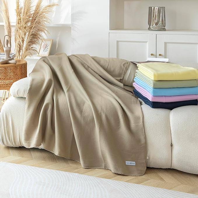 Special SG Glory Fleece Throw Blankets Bulk Fleece Blankets Solid Wholesale Lightweight Warm Soft for Pet Bed Sofa Couch Office Wedding Gifts Travel Seasons Assorted #9 50x60 Inches Pack of 6