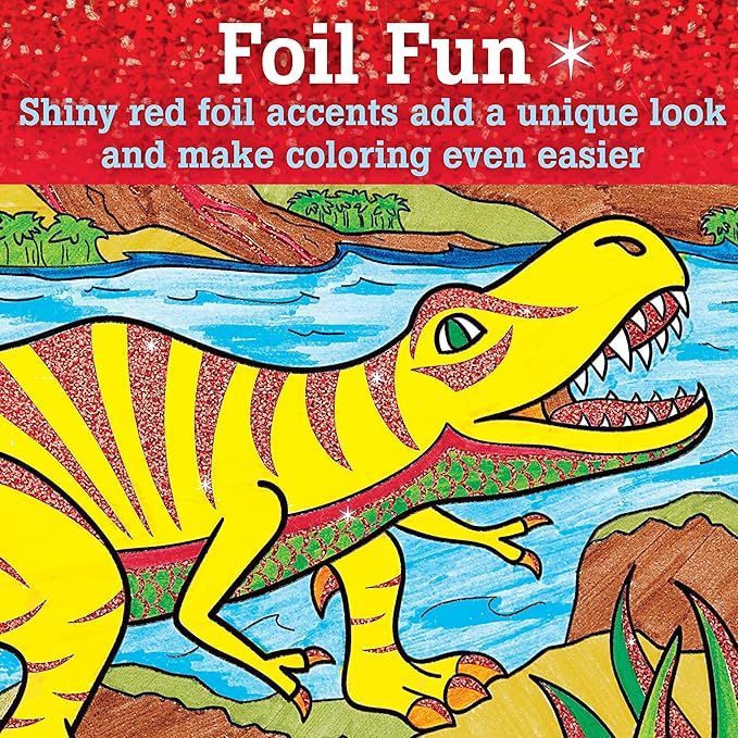 Faber-Castell Color by Number Foil Fun - T-Rex - Color and Display 1 Dinosaur Color by Number Board