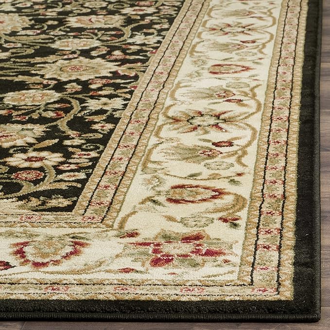 SAFAVIEH Lyndhurst Collection Runner Rug - 2'3" x 10', Black & Ivory, Traditional Oriental Design, Non-Shedding & Easy Care, Ideal for High Traffic Areas in Living Room, Bedroom (LNH212A)