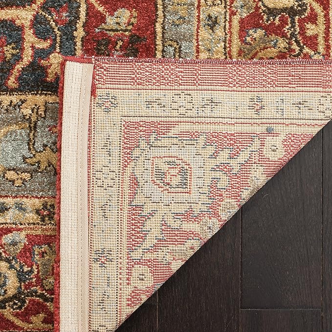SAFAVIEH Mahal Collection Accent Rug - 4' x 5'7", Red & Red, Traditional Oriental Design, Non-Shedding & Easy Care, Ideal for High Traffic Areas in Entryway, Living Room, Bedroom (MAH625D)