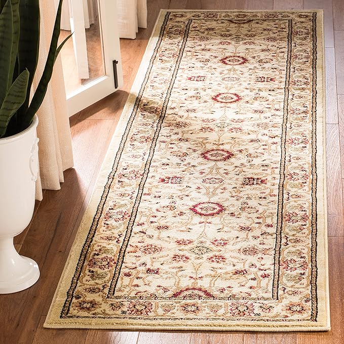 SAFAVIEH Lyndhurst Collection Runner Rug - 2'3" x 8', Ivory & Ivory, Traditional Oriental Design, Non-Shedding & Easy Care, Ideal for High Traffic Areas in Living Room, Bedroom (LNH212L)