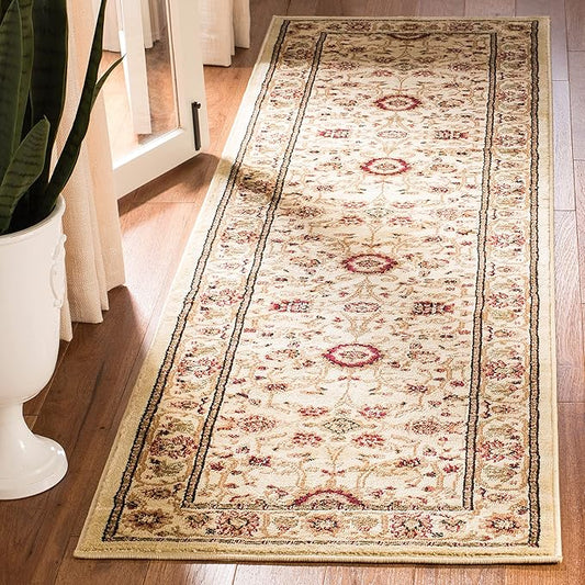 SAFAVIEH Lyndhurst Collection Runner Rug - 2'3" x 8', Ivory & Ivory, Traditional Oriental Design, Non-Shedding & Easy Care, Ideal for High Traffic Areas in Living Room, Bedroom (LNH212L)