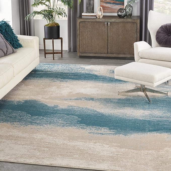 Nourison Maxell Nourison Flint 2'2" x 10' Area Rug, Easy Clean, Non Shedding, Bed Room, Living Room, Dining Room, Kitchen (2x10)