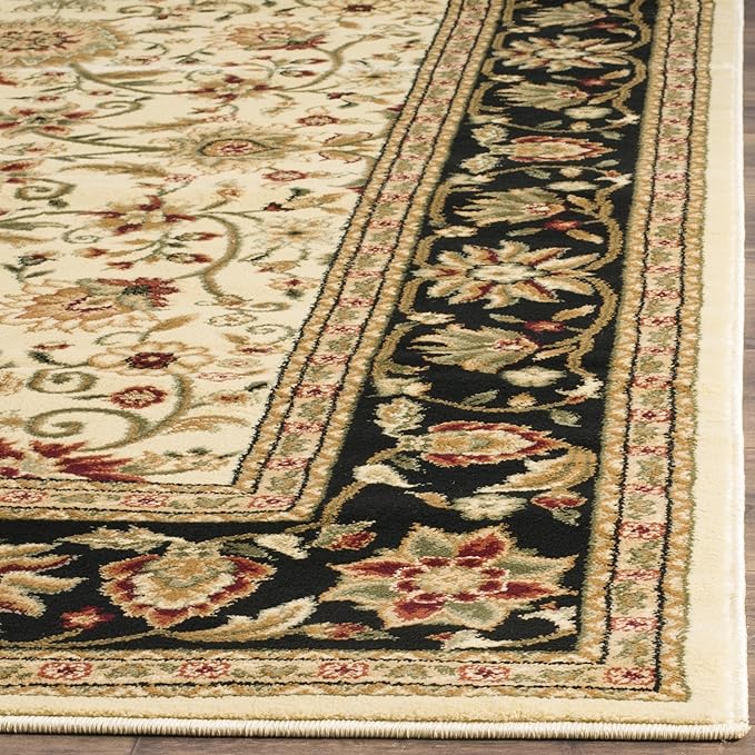 SAFAVIEH Lyndhurst Collection Runner Rug - 2'3" x 16', Ivory & Black, Traditional Oriental Design, Non-Shedding & Easy Care, Ideal for High Traffic Areas in Living Room, Bedroom (LNH212B)