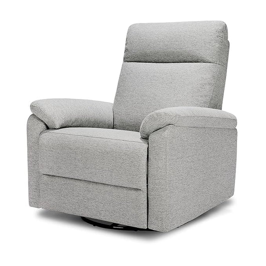 DaVinci Suzy Glider Recliner Nursery Chair - Glider Rocking Chair for Nursery and Living Room - GREENGUARD Gold, FSC & Certi-PUR US Certified - 360° Swivel Rocker Recliner Chair (Frost Grey)