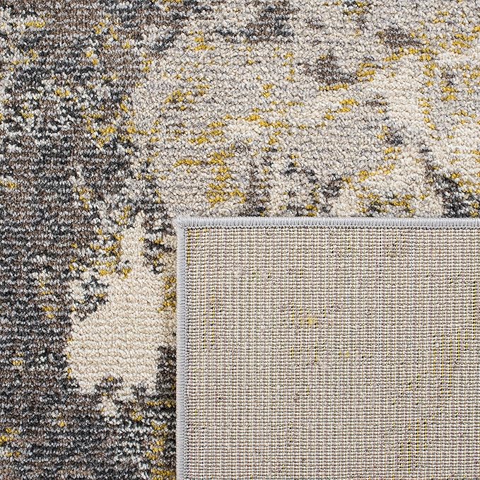 SAFAVIEH Madison Collection Accent Rug - 3' x 5', Ivory & Grey, Modern Abstract Design, Non-Shedding & Easy Care, Ideal for High Traffic Areas in Entryway, Living Room, Bedroom (MAD499A)