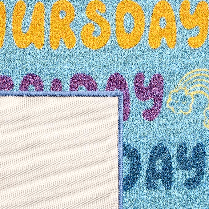 SAFAVIEH Kids Playhouse Collection Accent Rug - 3'3" x 5'3", Blue & Green, Non-Shedding Machine Washable & Slip Resistant Ideal for High Traffic Areas for Boys & Girls in Playroom, Bedroom (KPH224M)