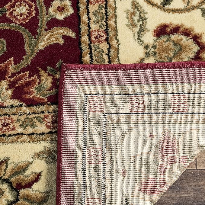 SAFAVIEH Lyndhurst Collection Runner Rug - 2'3" x 18', Red & Ivory, Traditional Oriental Design, Non-Shedding & Easy Care, Ideal for High Traffic Areas in Living Room, Bedroom (LNH212F)